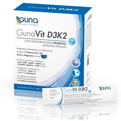 Guna Spa Gunavit D3K2 - Integratore Probiotico con Vitamine D3 e K2 Guna Spa Gunavit D3K2 - Integratore Probiotico con Vitamine D3 e K2