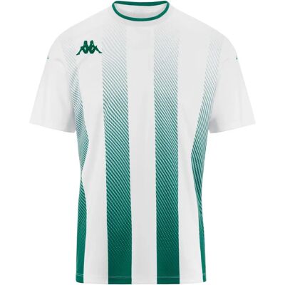 Camiseta de Fútbol Bugo Blanco-Verde de Kappa Camiseta de Fútbol Bugo Blanco-Verde de Kappa