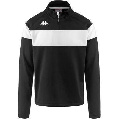 Kappa Dovare Blusa de Fleece Preto-Branco - Fleece Jumper Kappa Dovare Blusa de Fleece Preto-Branco - Fleece Jumper