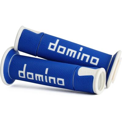 Domino A450 Street Racing Grips - Full Diamond, Blue/White Domino A450 Street Racing Grips - Full Diamond, Blue/White