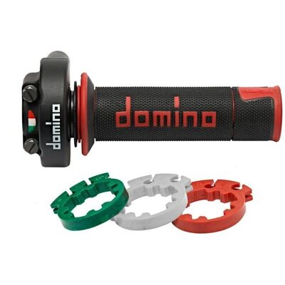 Contrôle de Gaz de Course à Courte Course Domino A450 - Noir/Rouge - Publicité Contrôle de Gaz de Course à Courte Course Domino A450 - Noir/Rouge - Publicité