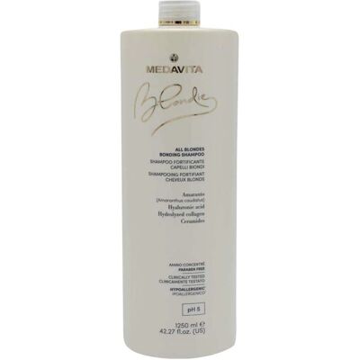 Shampoo Bonding Blondie All Blondes da Medavita - 1250ml Cuidados Profissionais Para Cabelos Loiros Shampoo Bonding Blondie All Blondes da Medavita - 1250ml Cuidados Profissionais Para Cabelos Loiros