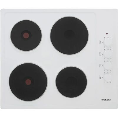 Glem Gas GTL640WH - Blanc - Plaque de cuisson électrique Glem Gas GTL640WH - Blanc - Plaque de cuisson électrique