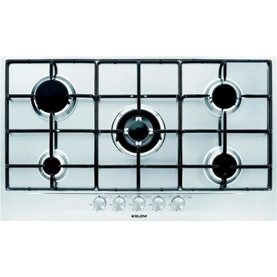 GLEM GT955IX Piano cottura a gas - 90 cm - 5 fuochi GLEM GT955IX Piano cottura a gas - 90 cm - 5 fuochi