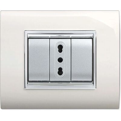 Elettrocanali ECL3083WH - Placca Interruttori 3 Posti - Bianco Elettrocanali ECL3083WH - Placca Interruttori 3 Posti - Bianco