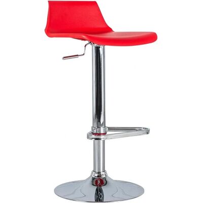 Stones Chrom Barhocker mit Roter Sitzfläche und Gasfeder Stones Chrom Barhocker mit Roter Sitzfläche und Gasfeder