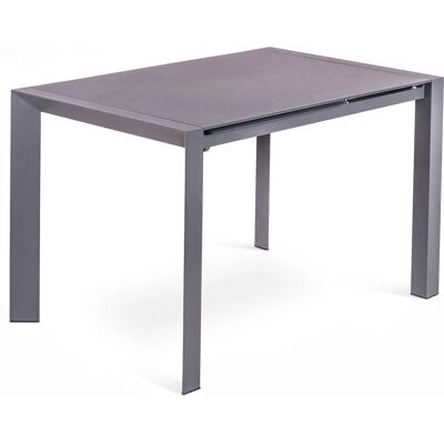 Pixel - Mesa extensible 122/182x80cm Vidrio gris Pixel - Mesa extensible 122/182x80cm Vidrio gris