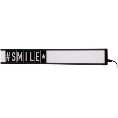 HOMEMANIA Schwarze Metall Tischlampe - 80x10cm HOMEMANIA Schwarze Metall Tischlampe - 80x10cm