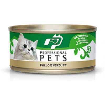 Alimento per gatti Pet Professional Pollo e Verdure - Lattina 70g Alimento per gatti Pet Professional Pollo e Verdure - Lattina 70g
