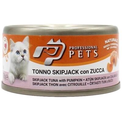 Cibo per gatti con tonno e zucca - Lattina da 70g per adulti Cibo per gatti con tonno e zucca - Lattina da 70g per adulti
