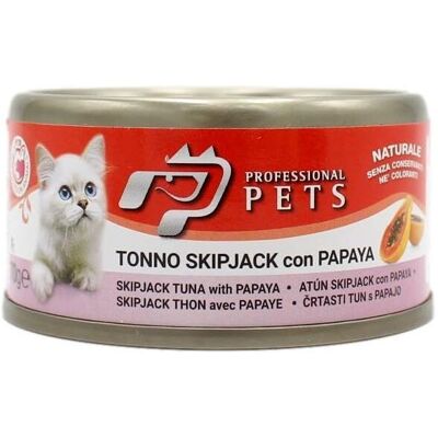Cibo umido per gatti Pet Professional Tonno e Papaya - 70g Cibo umido per gatti Pet Professional Tonno e Papaya - 70g
