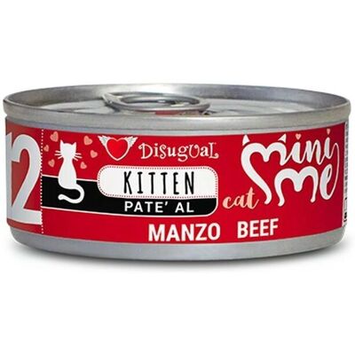 Disugual Mini-me Gattino Manzo - Cibo umido Disugual Mini-me Gattino Manzo - Cibo umido