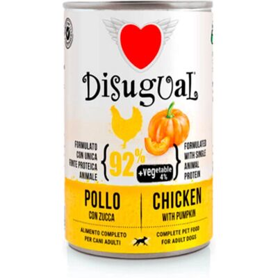 Disugual Pollo e Zucca Cibo per Cani - Alimento per cani Disugual Pollo e Zucca Cibo per Cani - Alimento per cani