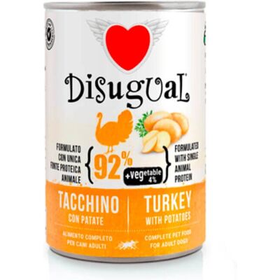 Disugual Cibo Umido Tacchino & Patate - Completo, Naturale, 400g Disugual Cibo Umido Tacchino & Patate - Completo, Naturale, 400g