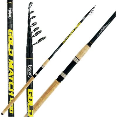 Caña Match Gold Match Tele Dourado 4.00 M - Cañas de Pesca Caña Match Gold Match Tele Dourado 4.00 M - Cañas de Pesca