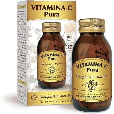 Giorgini Dr. Martino Vitamina C Pura - 180 Pastillas - Suplemento Antioxidante para Bienestar Giorgini Dr. Martino Vitamina C Pura - 180 Pastillas - Suplemento Antioxidante para Bienestar