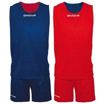Givova Basketball Wendbares Set - Blau/Rot - Basketset Givova Basketball Wendbares Set - Blau/Rot - Basketset