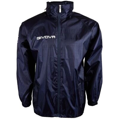Givova Rain Basico RJ0010004 Veste d'entraînement bleue pour hommes toute l'année Givova Rain Basico RJ0010004 Veste d'entraînement bleue pour hommes toute l'année