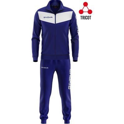 Givova - Tuta Visa - Navy White - 3XS - Tracksuit Givova - Tuta Visa - Navy White - 3XS - Tracksuit