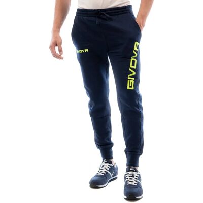 Givova Moon Sports Pants - Blue / Fluorescent Yellow Givova Moon Sports Pants - Blue / Fluorescent Yellow
