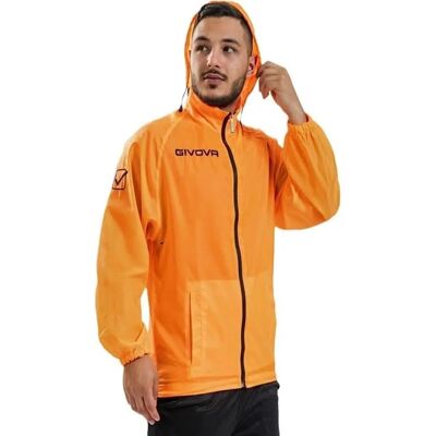 Givova Rain Basico RJ0010028 Mannen Oranje - Waterdichte jas het hele jaar Givova Rain Basico RJ0010028 Mannen Oranje - Waterdichte jas het hele jaar