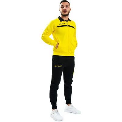 Tuta in pile Givova One - giallo/nero - Uomo - Calcio Tuta in pile Givova One - giallo/nero - Uomo - Calcio