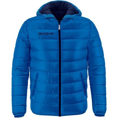 Givova Olanda Blaue Kapuzenjacke - Fußball Givova Olanda Blaue Kapuzenjacke - Fußball