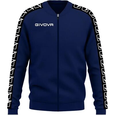 Giacca da training blu Givova - Chiusura lampo completa, Due tasche laterali, Maniche raglan lunghe - Giacca Giacca da training blu Givova - Chiusura lampo completa, Due tasche laterali, Maniche raglan lunghe - Giacca
