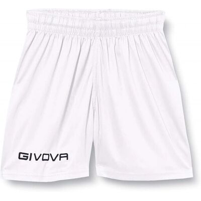 Givova Capo P0180003 Short de football - Blanc toute l'année - Publicité Givova Capo P0180003 Short de football - Blanc toute l'année - Publicité