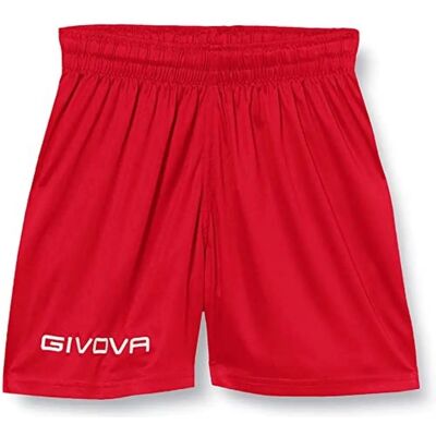 GIVOVA Shorts Esportivos Unissex - 4XS - Vermelho - Para Futebol GIVOVA Shorts Esportivos Unissex - 4XS - Vermelho - Para Futebol