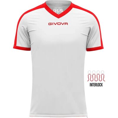 Completo Calcio Givova Revolution Bianco/Rosso - Set da calcio Completo Calcio Givova Revolution Bianco/Rosso - Set da calcio