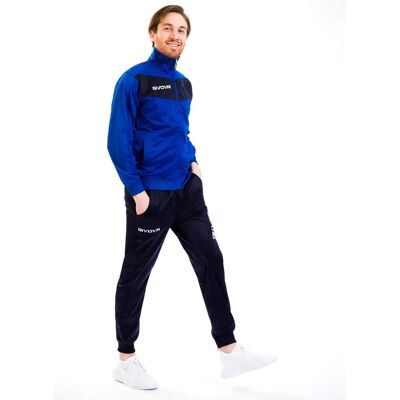 Ensemble de football Givova pour hommes toute l'année - Noir/Bleu Ensemble de football Givova pour hommes toute l'année - Noir/Bleu