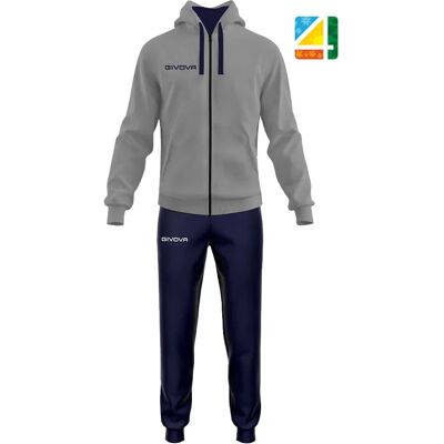 Costume d'entraînement gris GIVOVA 4XL pour homme - Publicité Costume d'entraînement gris GIVOVA 4XL pour homme - Publicité