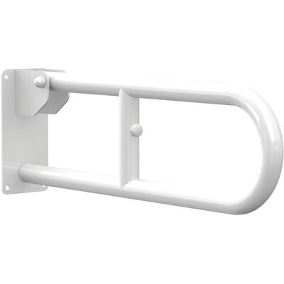 K Design Barra di Sostegno - Supporto Pieghevole per Bagno Acciaio Bianco 70cm - Barra di Supporto K Design Barra di Sostegno - Supporto Pieghevole per Bagno Acciaio Bianco 70cm - Barra di Supporto