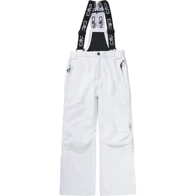 CMP White Kids Ski Salopette - Waterproof, Insulated & Reflective CMP White Kids Ski Salopette - Waterproof, Insulated & Reflective