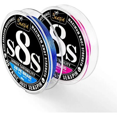 Seaspin S8s X8 Braided Line - 300 m, Blue, 0.170 mm - Fishing Line Seaspin S8s X8 Braided Line - 300 m, Blue, 0.170 mm - Fishing Line