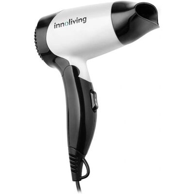 Asciugacapelli Innoliving Inn614 - 1200W, Pieghevole, Due Velocità, Nero e Bianco Asciugacapelli Innoliving Inn614 - 1200W, Pieghevole, Due Velocità, Nero e Bianco