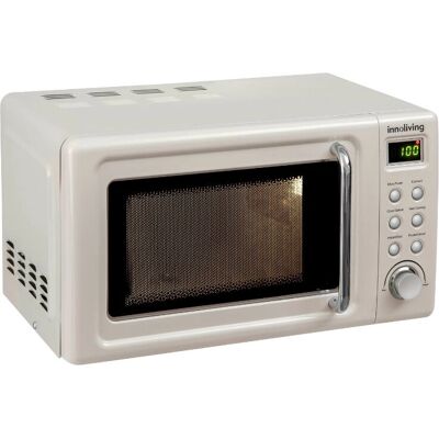 Innoliving INN-861B Forno a Microonde Vintage con Grill 800 W 20 L 5 Livelli di Potenza Pannello di Controllo Digitale con Display Beige Innoliving INN-861B Forno a Microonde Vintage con Grill 800 W 20 L 5 Livelli di Potenza Pannello di Controllo Digitale con Display Beige