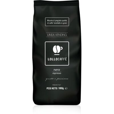 Grains de café Lollo Caffe Nero - 1 kg - Publicité Grains de café Lollo Caffe Nero - 1 kg - Publicité