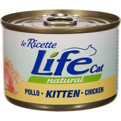 LIFE PET CARE Life Cat Ricette Naturali per Gattini con Pollo 150g - Cibo per gatti LIFE PET CARE Life Cat Ricette Naturali per Gattini con Pollo 150g - Cibo per gatti