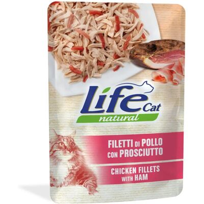 LIFECAT Cibo Naturale per Gatti Pollo & Prosciutto - 70g LIFECAT Cibo Naturale per Gatti Pollo & Prosciutto - 70g