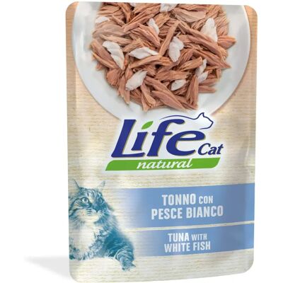 Life petcare Life Cat Natuur Tonijn met Wit Vis in Gelatine 70g - Kattenvoer Life petcare Life Cat Natuur Tonijn met Wit Vis in Gelatine 70g - Kattenvoer