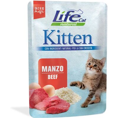 Life petcare Life Cat Natural Kitten Manzo - Busta 70gr Life petcare Life Cat Natural Kitten Manzo - Busta 70gr