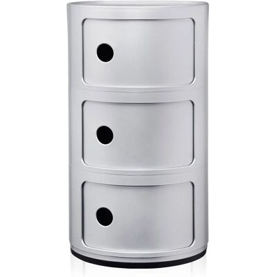 Kartell Conteneurs Componibili Argenté - Meubles de Rangement - Publicité Kartell Conteneurs Componibili Argenté - Meubles de Rangement - Publicité