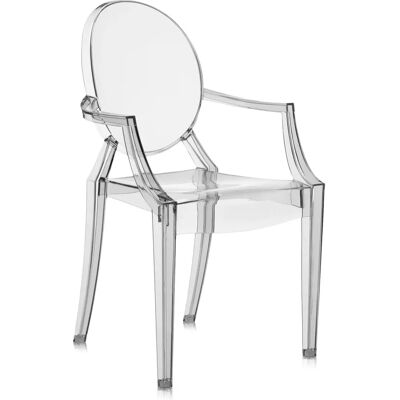 Kartell Louis Ghost Graue Transparente Stapelstuhl Kartell Louis Ghost Graue Transparente Stapelstuhl