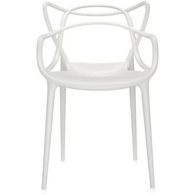 Kartell Weiße Masters Stapelbarer Esszimmerstuhl - Ikonisches Design Kartell Weiße Masters Stapelbarer Esszimmerstuhl - Ikonisches Design