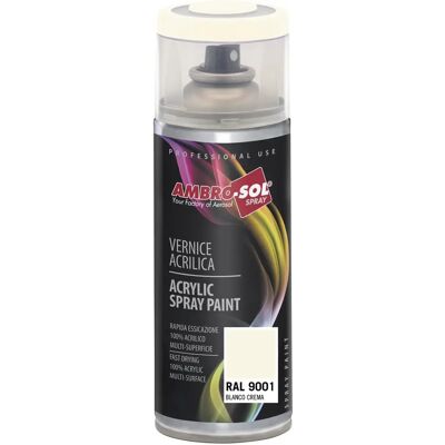 Spray acrilico multiuso bianco crema Ambro-Sol - Interni/Esterni Spray acrilico multiuso bianco crema Ambro-Sol - Interni/Esterni