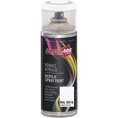 Peinture en Spray Blanche RAL 9016 - Intérieur/Extérieur - 400ml - Publicité Peinture en Spray Blanche RAL 9016 - Intérieur/Extérieur - 400ml - Publicité