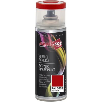 Spray acrilico Ambro-Sol RAL 3002 Rosso - 400ml Spray acrilico Ambro-Sol RAL 3002 Rosso - 400ml