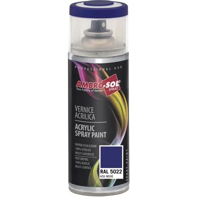 Ambro-Sol RAL 5022 Bleu Nuit Enamel Spray Polyvalent - 400ml - Publicité Ambro-Sol RAL 5022 Bleu Nuit Enamel Spray Polyvalent - 400ml - Publicité